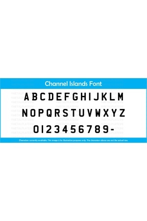 Number Plate Fonts | Channel Islands