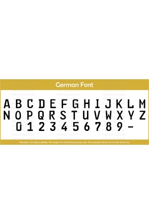 Number Plate Fonts | German