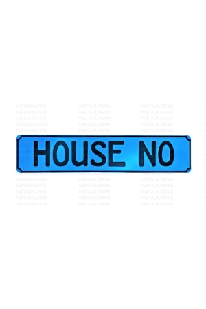 Metal Signs | House Name Blue