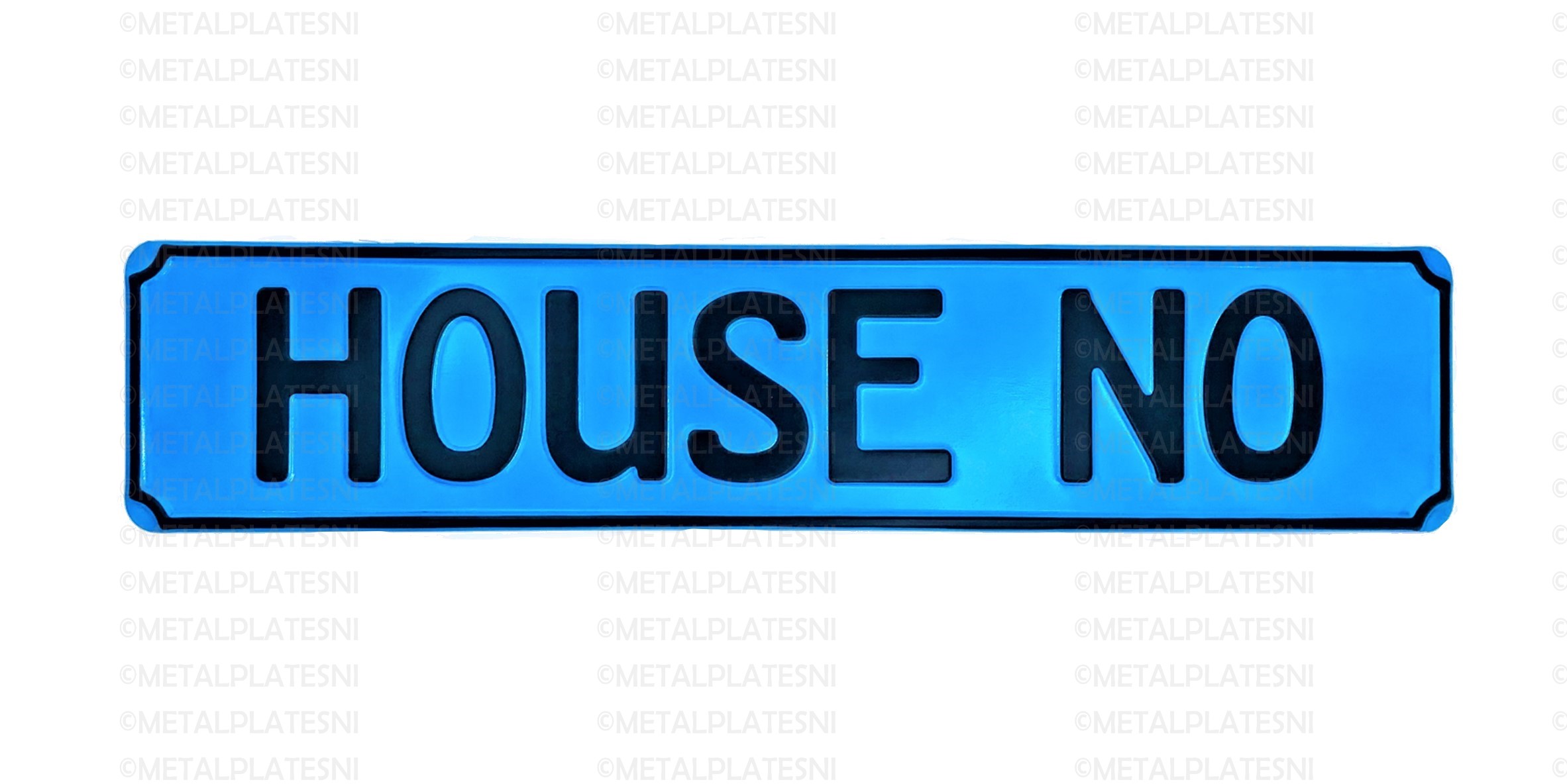 Metal Signs | House Name Blue