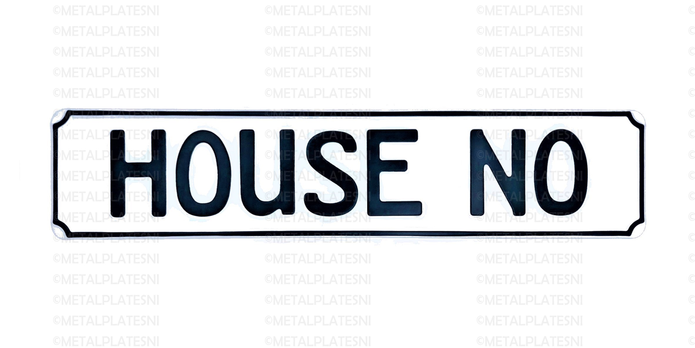 Metal Signs | House Name White