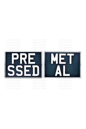 Metal Number Plates | Classic Black Square