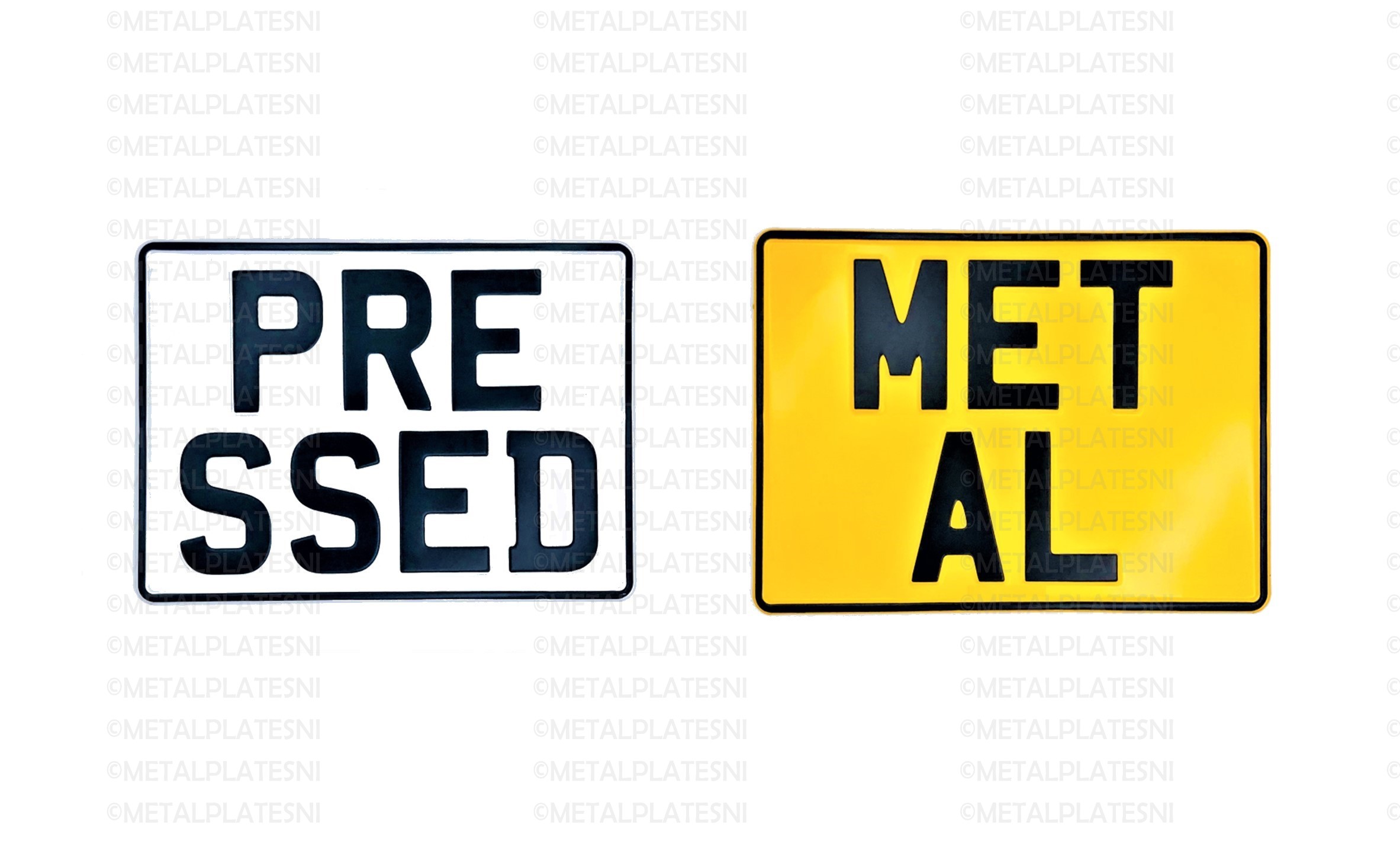 Metal Number Plates | Plain Square